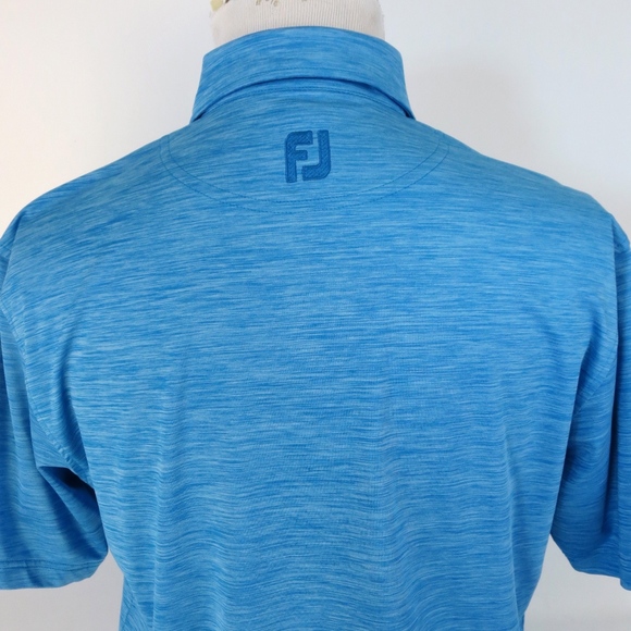 FootJoy Medium Golf Polo Shirt Heathered Blue - Picture 4 of 6